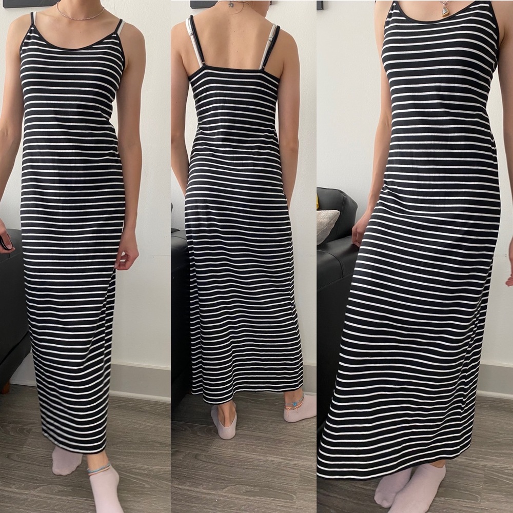 Black and White Striped Sundress